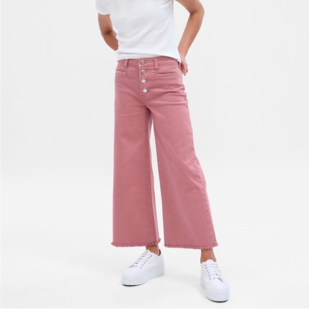 8 Slim GAP Kids High Stride Wide-Leg High Stride with Washwell Rosetta Pink